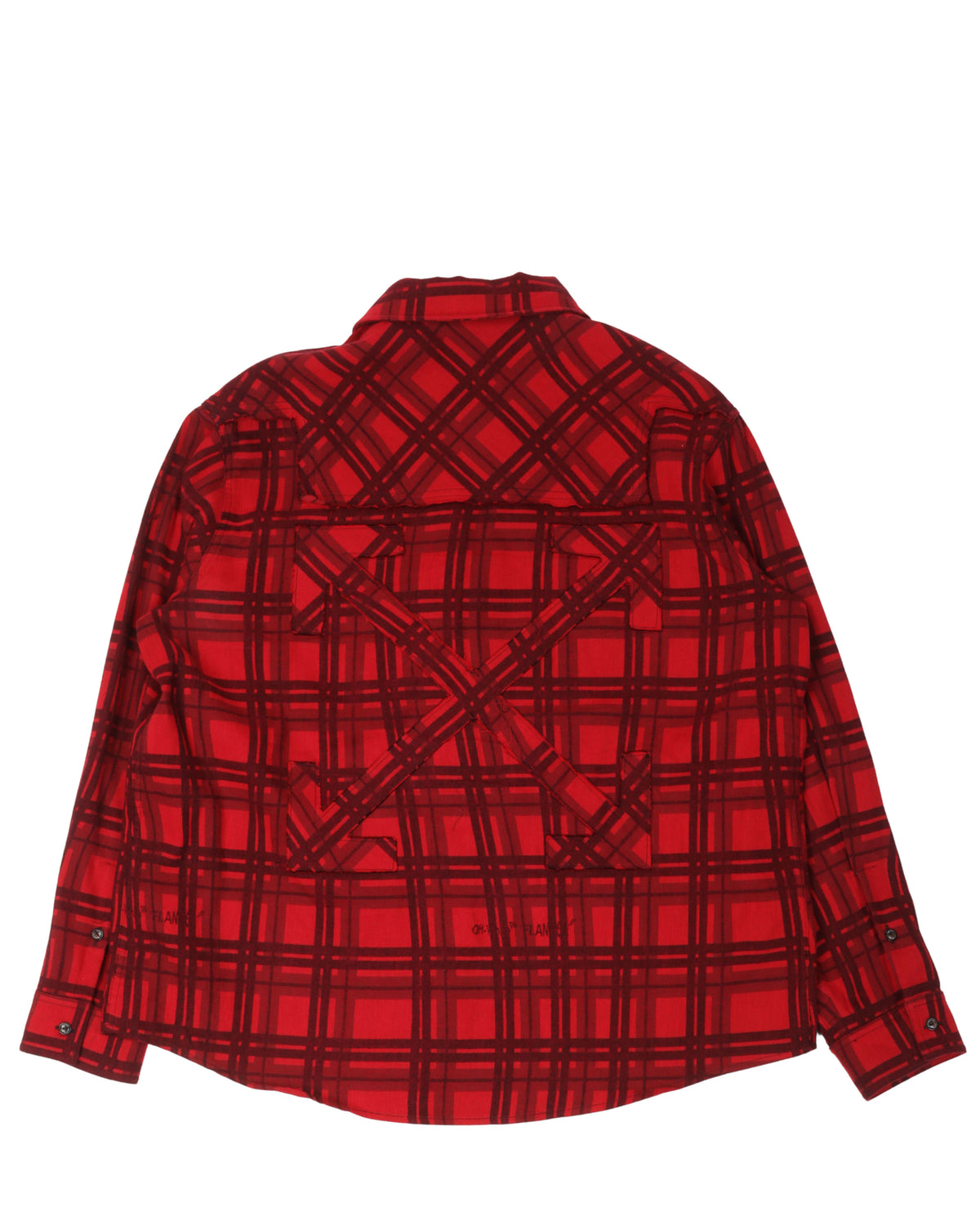 Diagonal Logo Flannel Shirt
