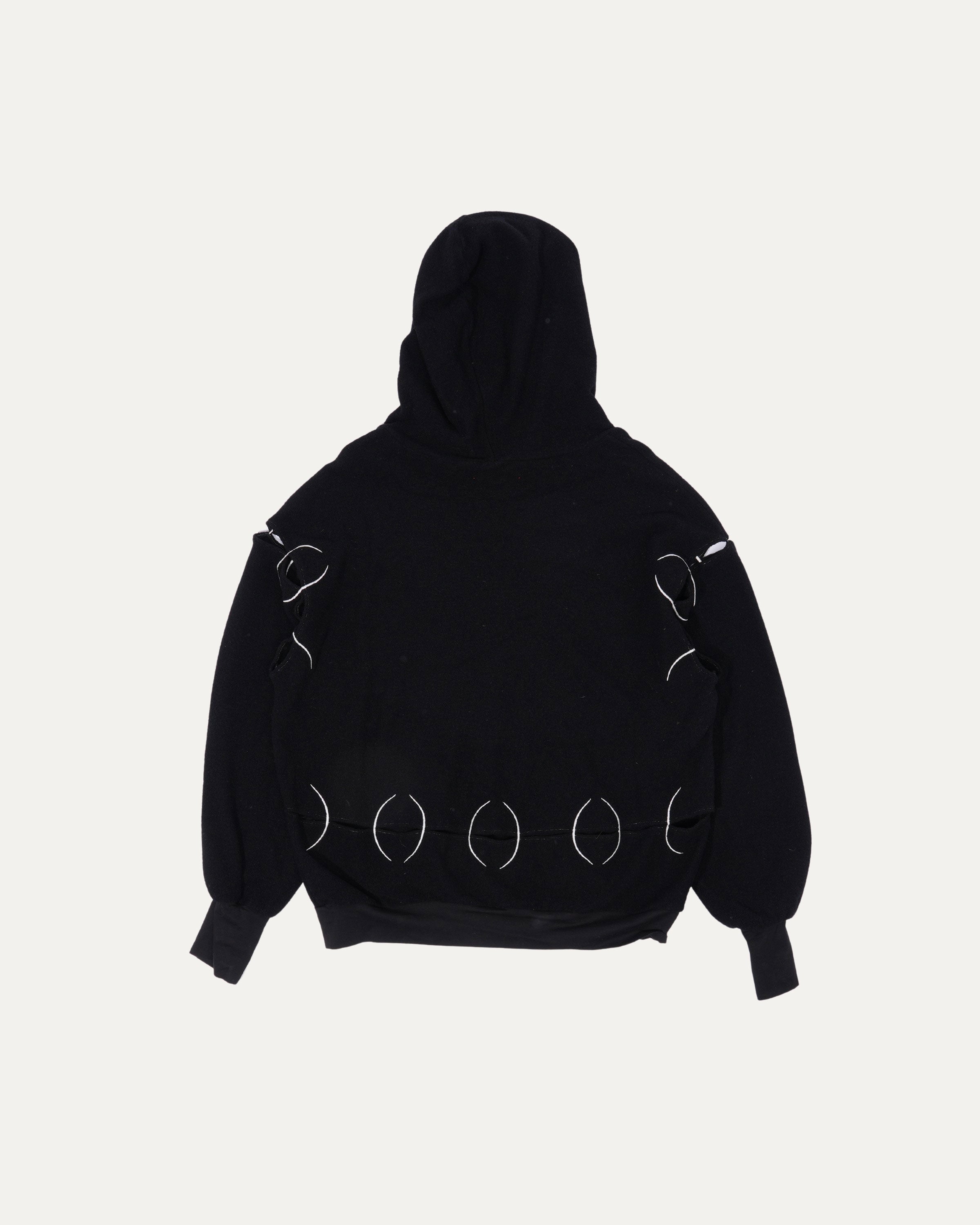 Embroidery Cut-Out Hoodie