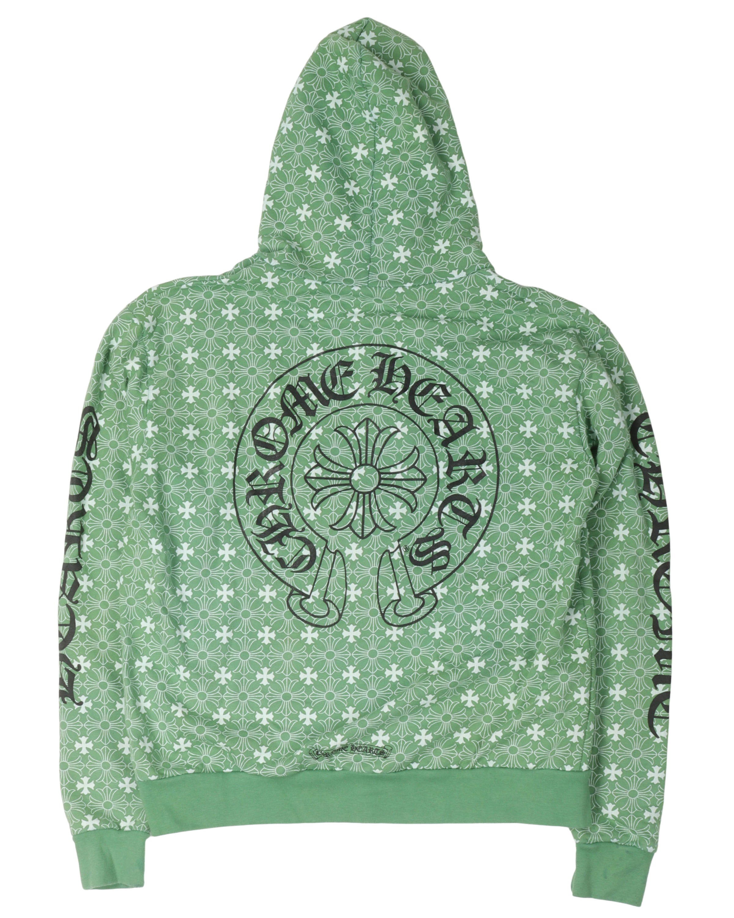 Monogram Horseshoe Logo Zip Up Hoodie