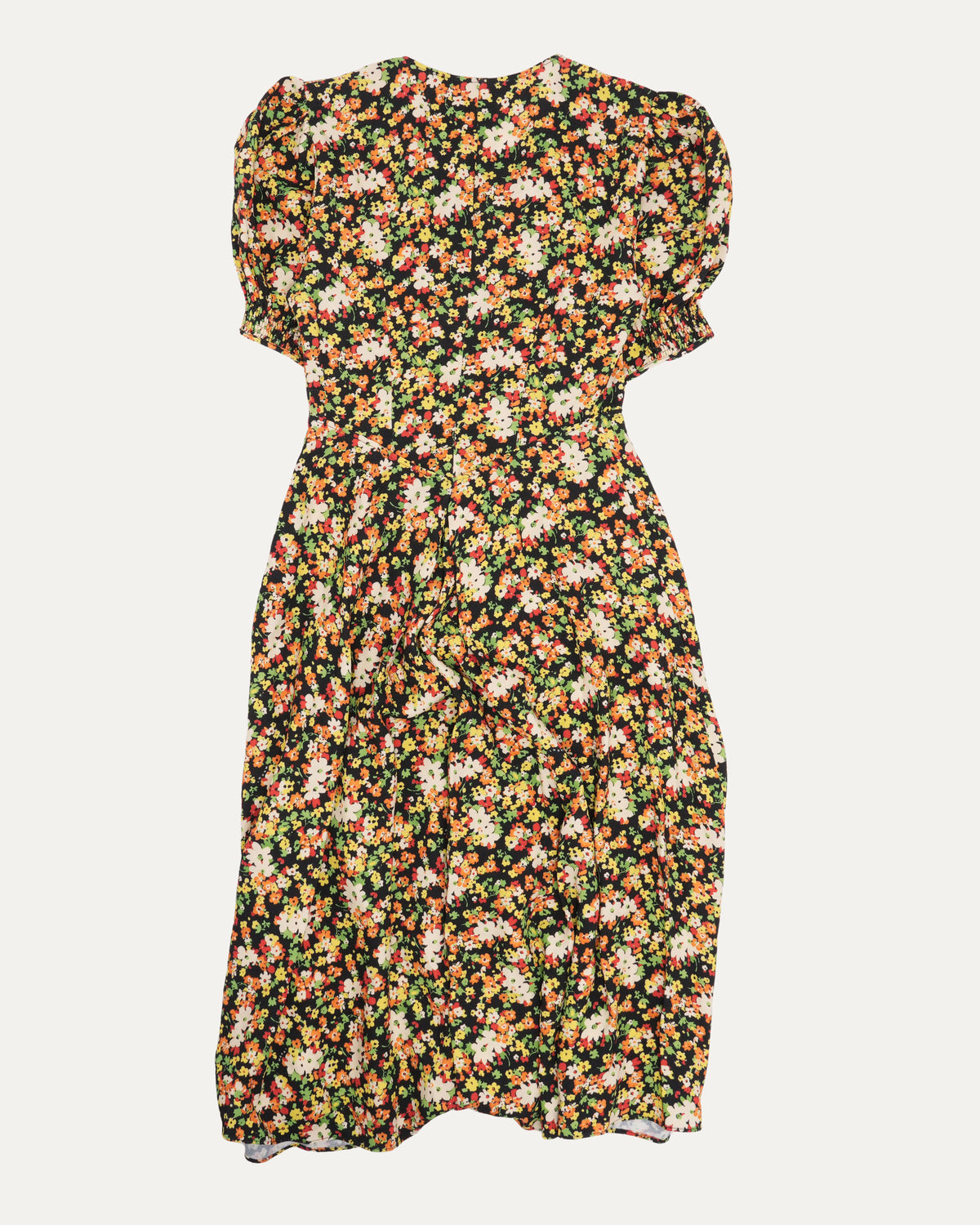 Floral Print Low Cut Dress