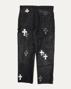 Fleur Knee Leather Carpenter Pants
