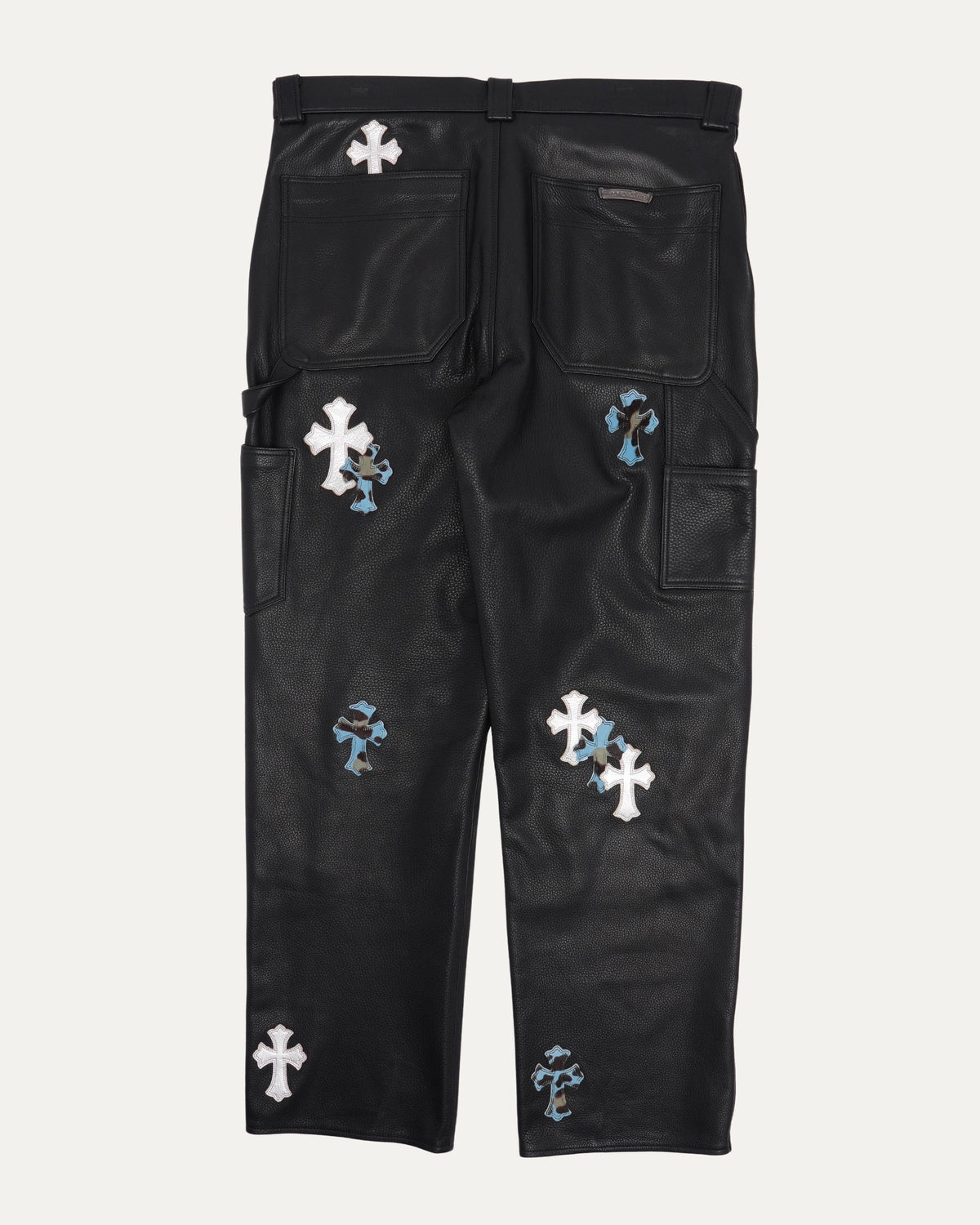 Fleur Knee Leather Carpenter Pants