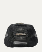 Leather Cross Patch Trucker Hat