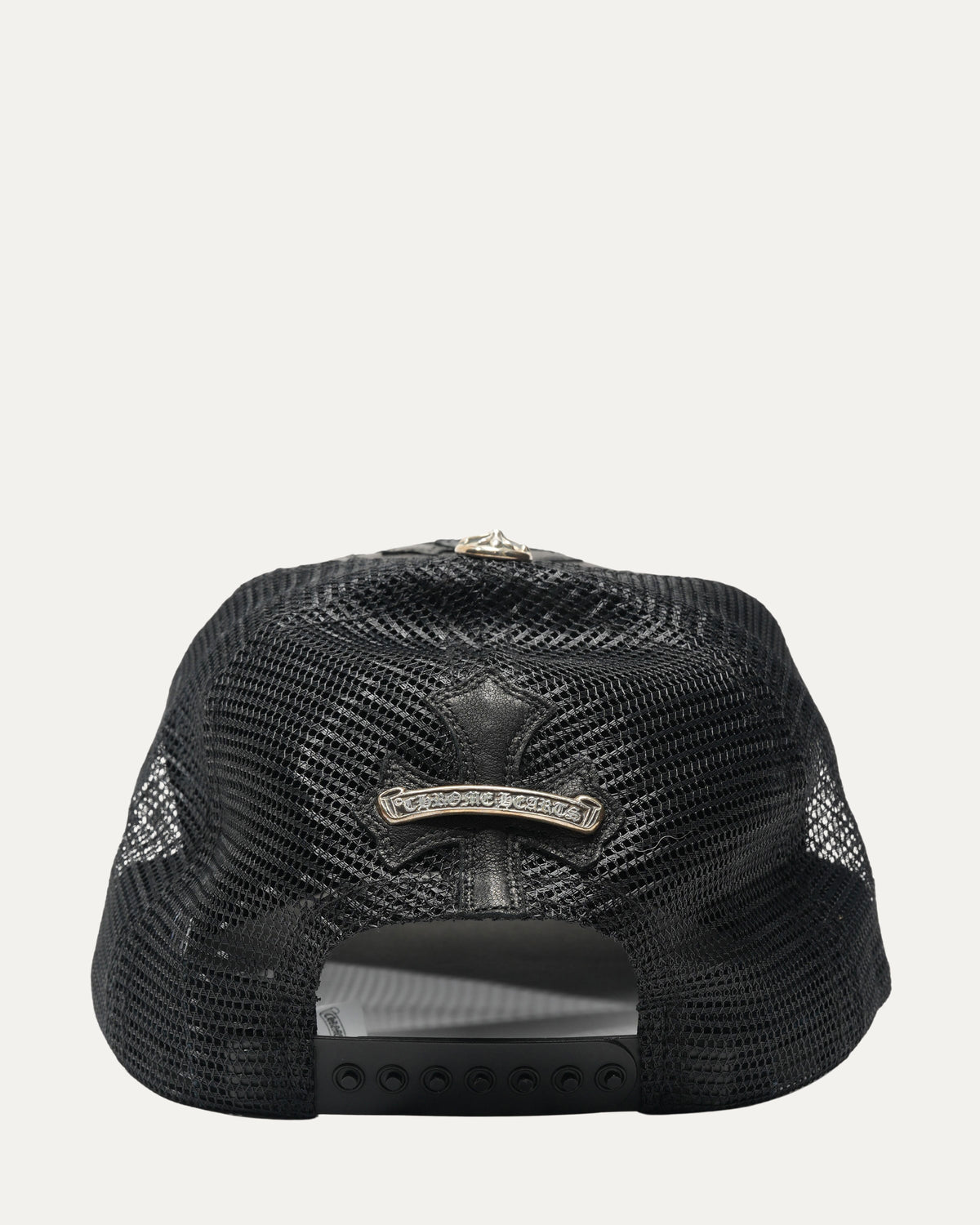 Leather Cross Patch Trucker Hat