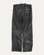 Leather Fleur Knee Pants