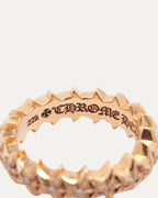 Gold and Diamond Star Band Ring