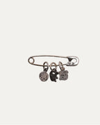 Safety Pin with Initial Charms