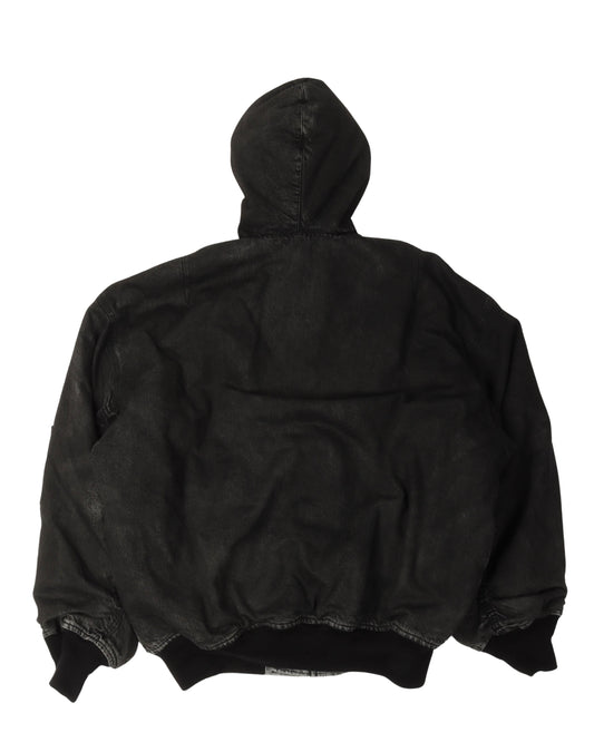 Oversized Denim Hooded Work Jacket