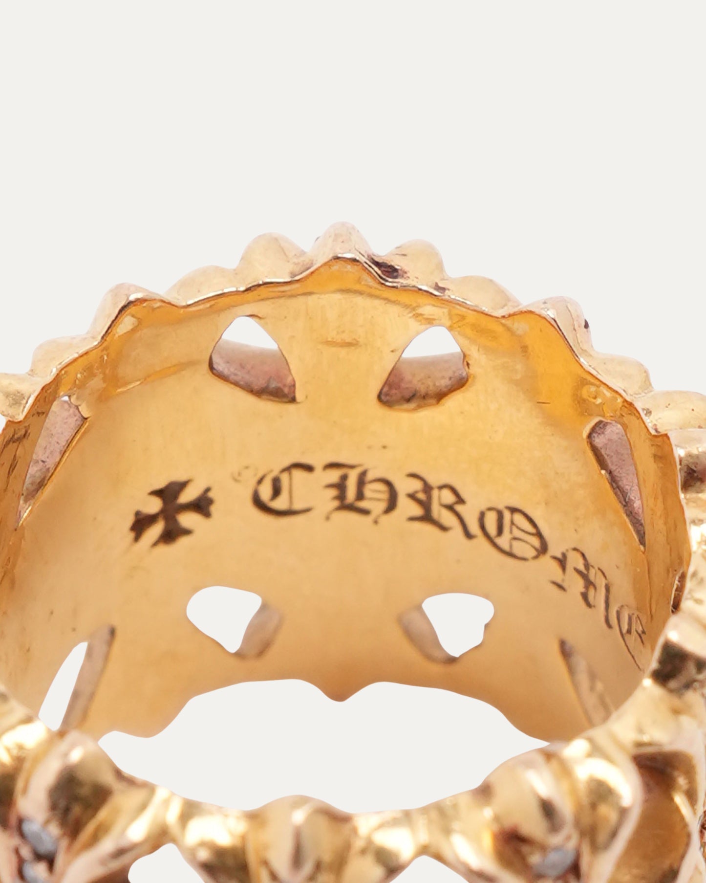 22k Gold and Diamond Cemetery Cross Ring
