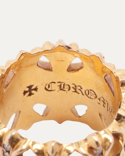 22k Gold and Diamond Cemetery Cross Ring