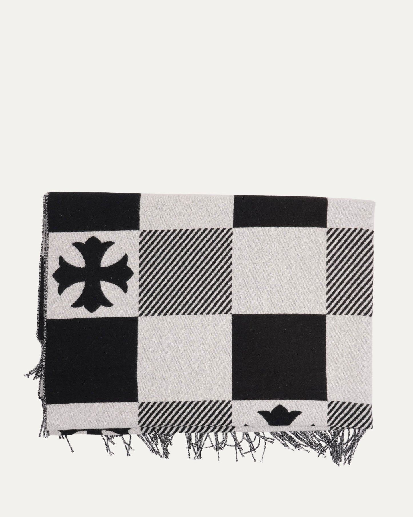 Plus Cross Patch Cashmere Throw Blanket