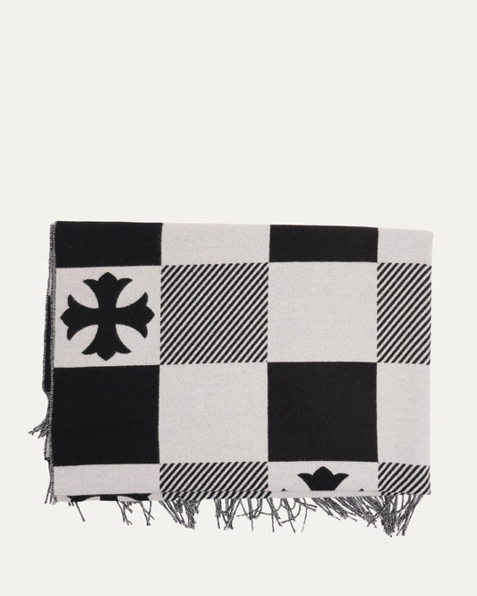 Plus Cross Patch Cashmere Throw Blanket