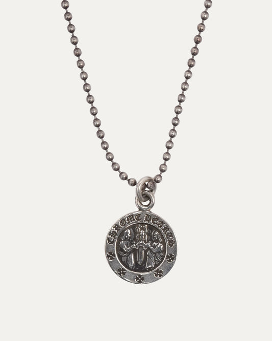 Medallion Pendant on Ball Chain Necklace