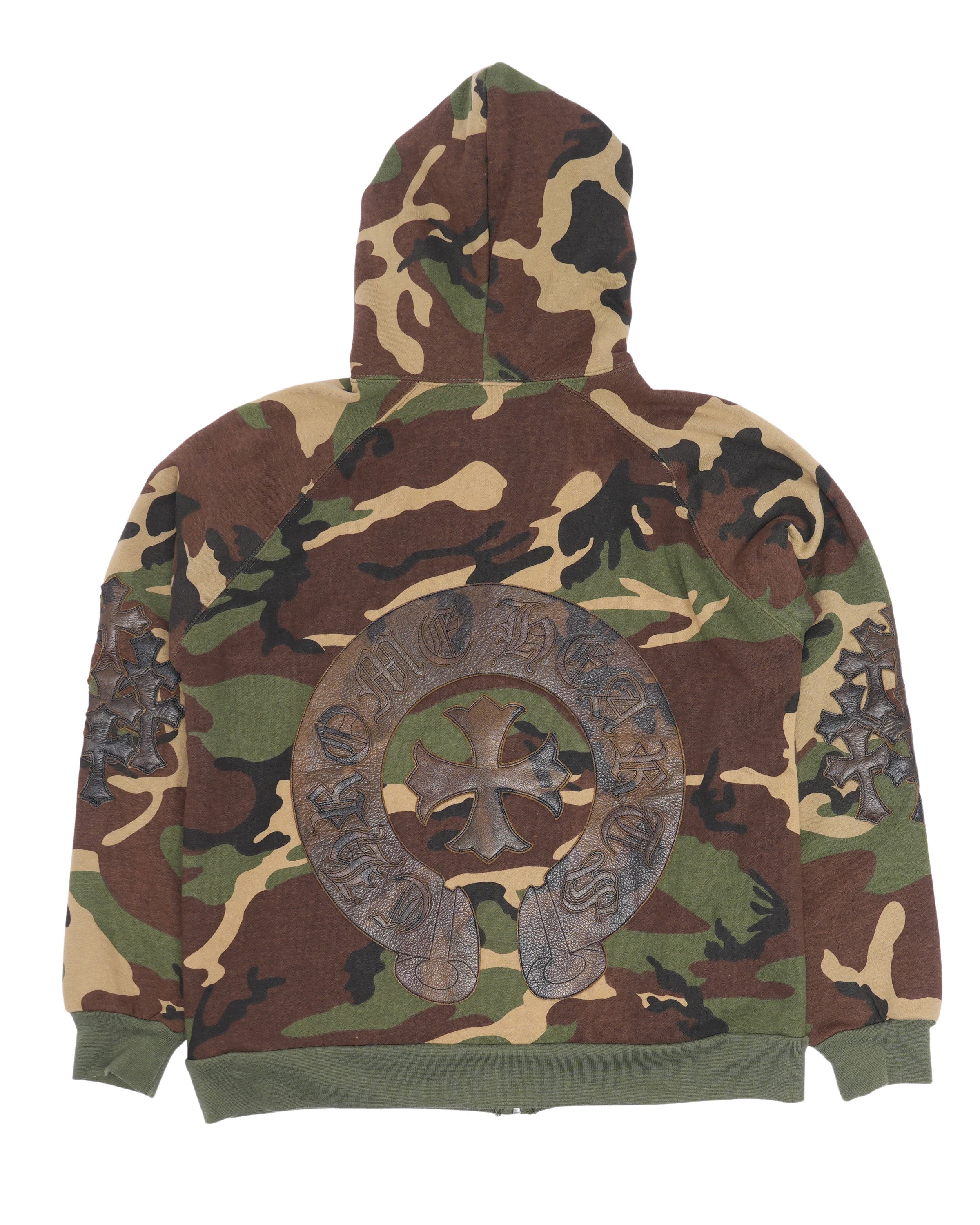 Camouflage Cross Patch Thermal Hoodie