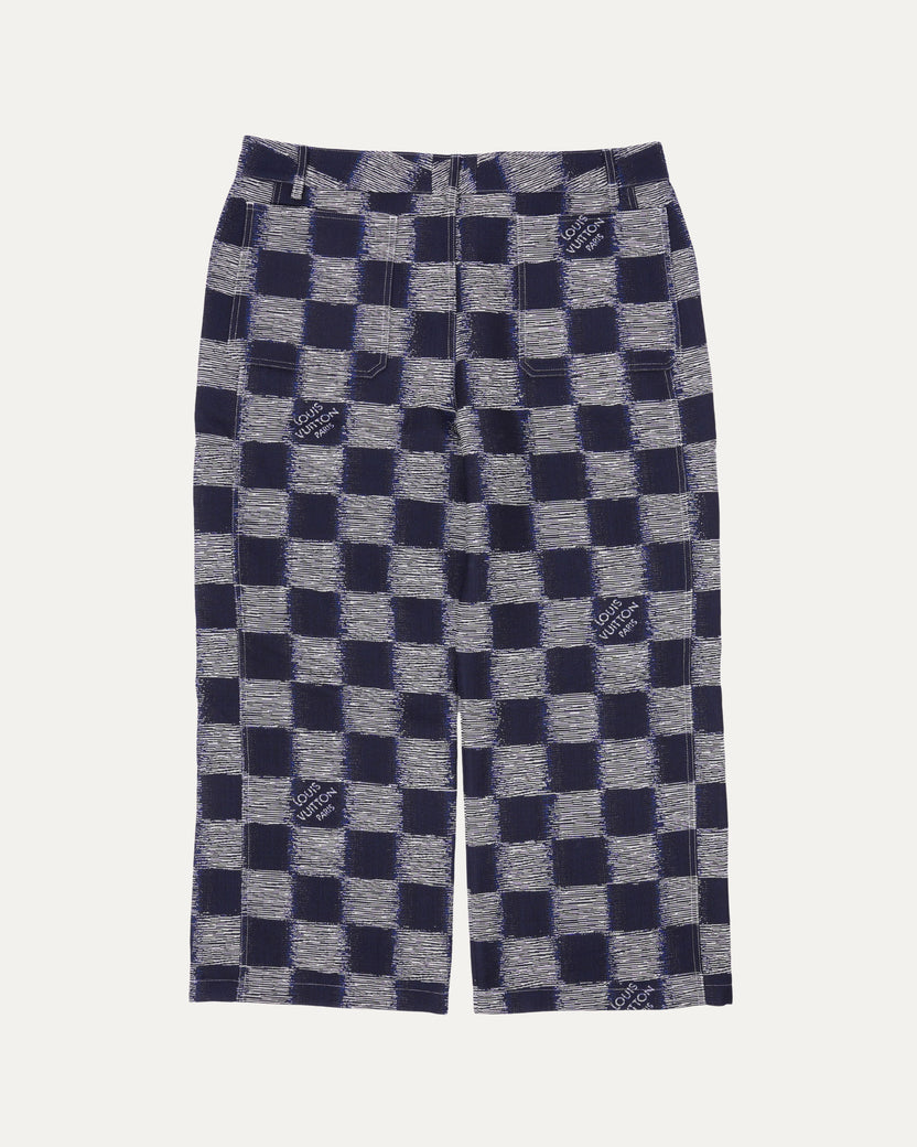 Damier Wool Workwear Pants