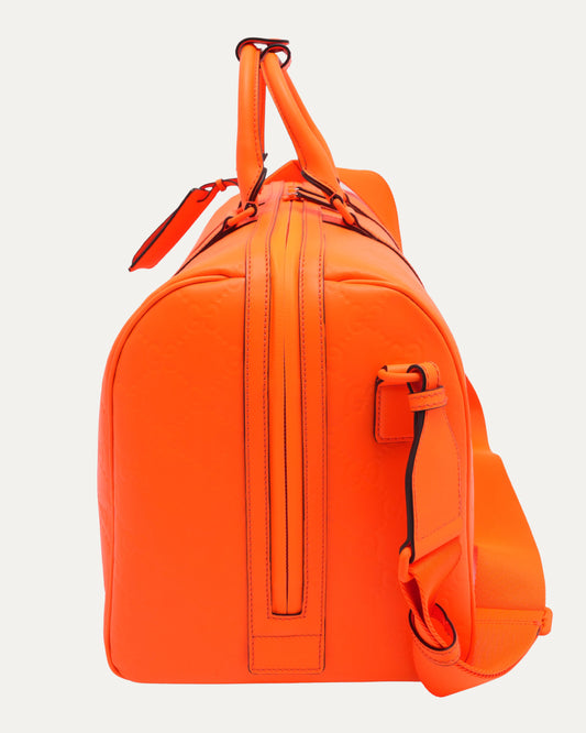 GG Monogram Leather Duffle Bag