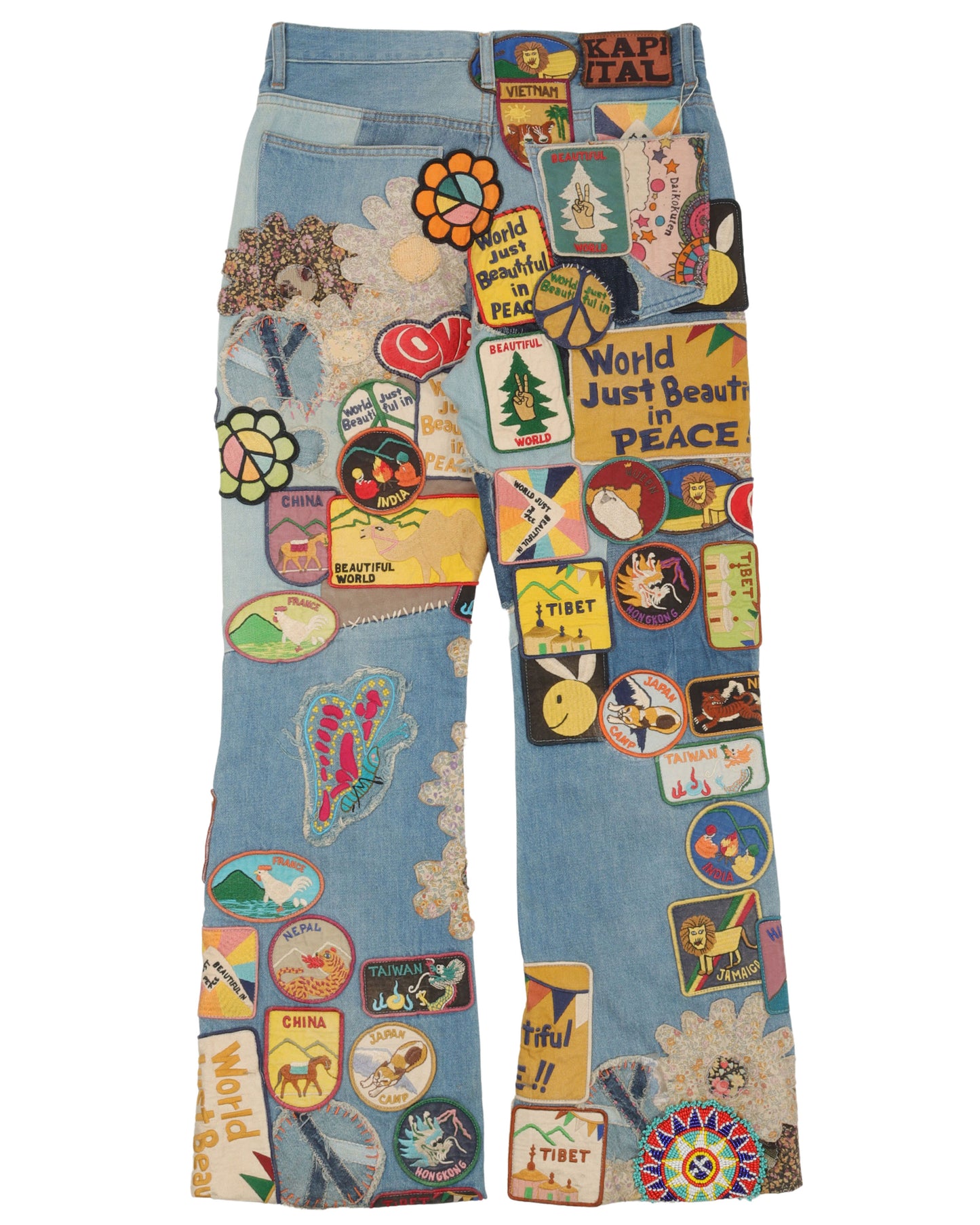 All Over Patched Jeans