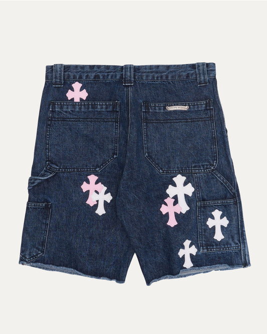 Turbo Diesel Cross Patch Double Knee Cutoff Shorts