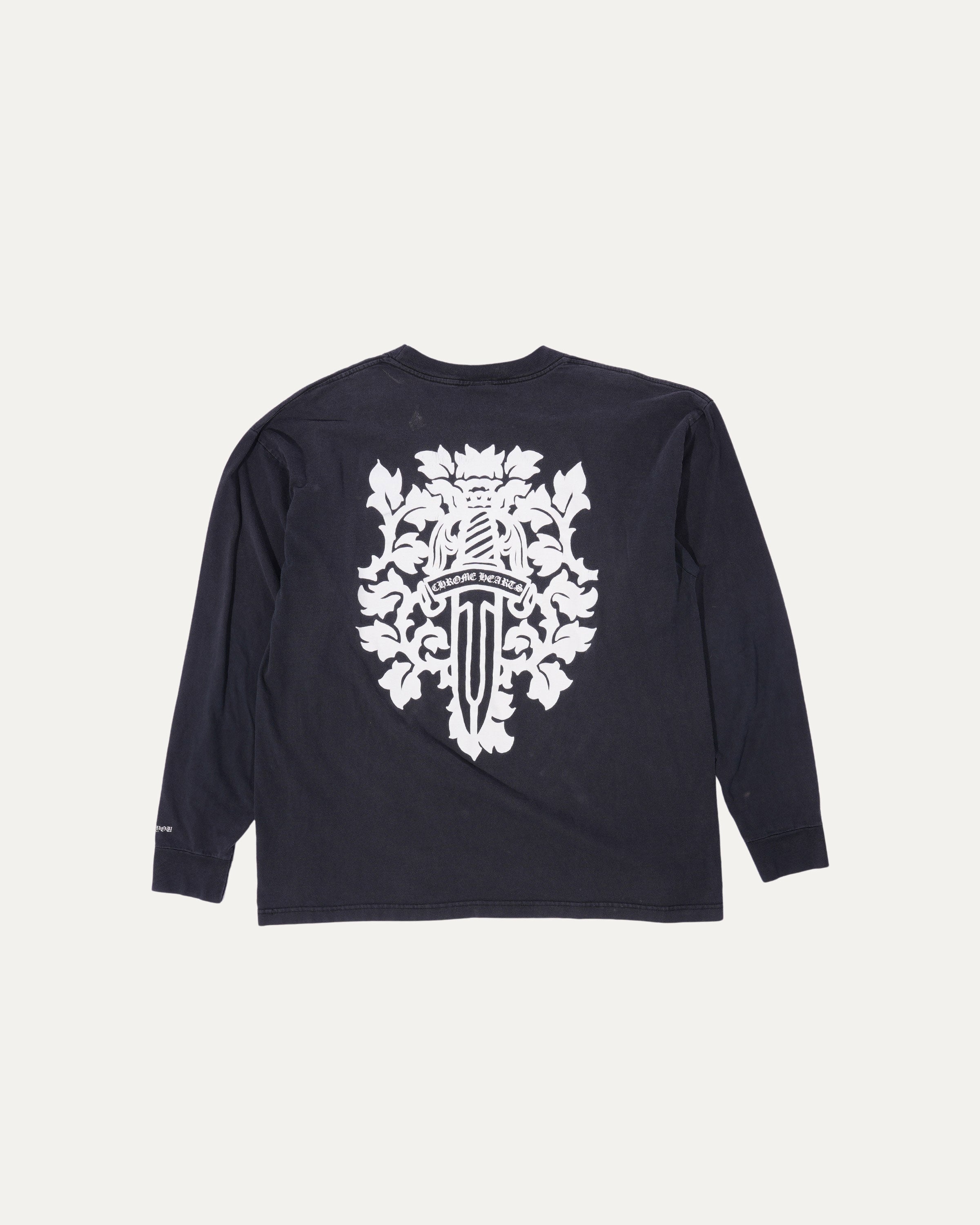 Vintage Dagger Pocket Long Sleeve T-Shirt