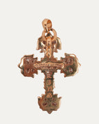 22k Gold & Diamond Large Filigree Cross Pendant