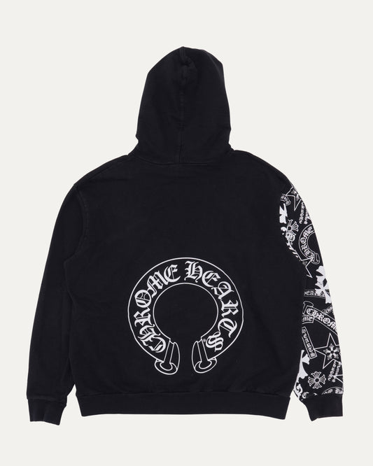 Stencil Sleeve Horseshoe Logo Hoodie