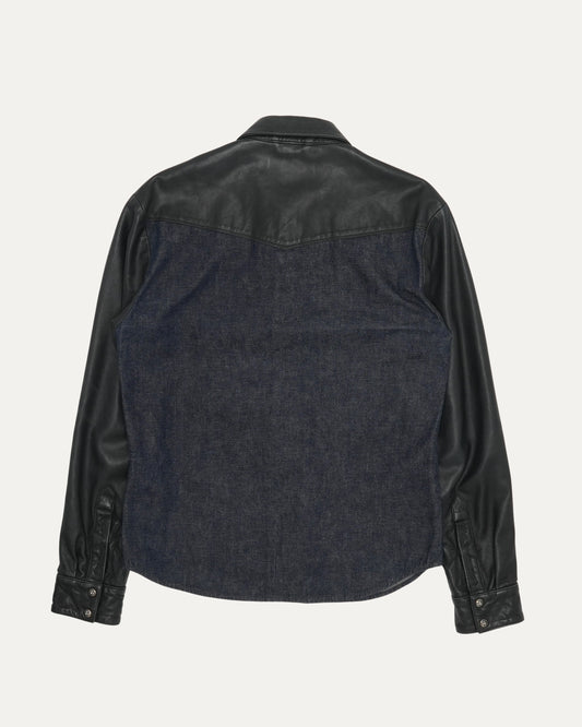 Leather and Denim Shirt