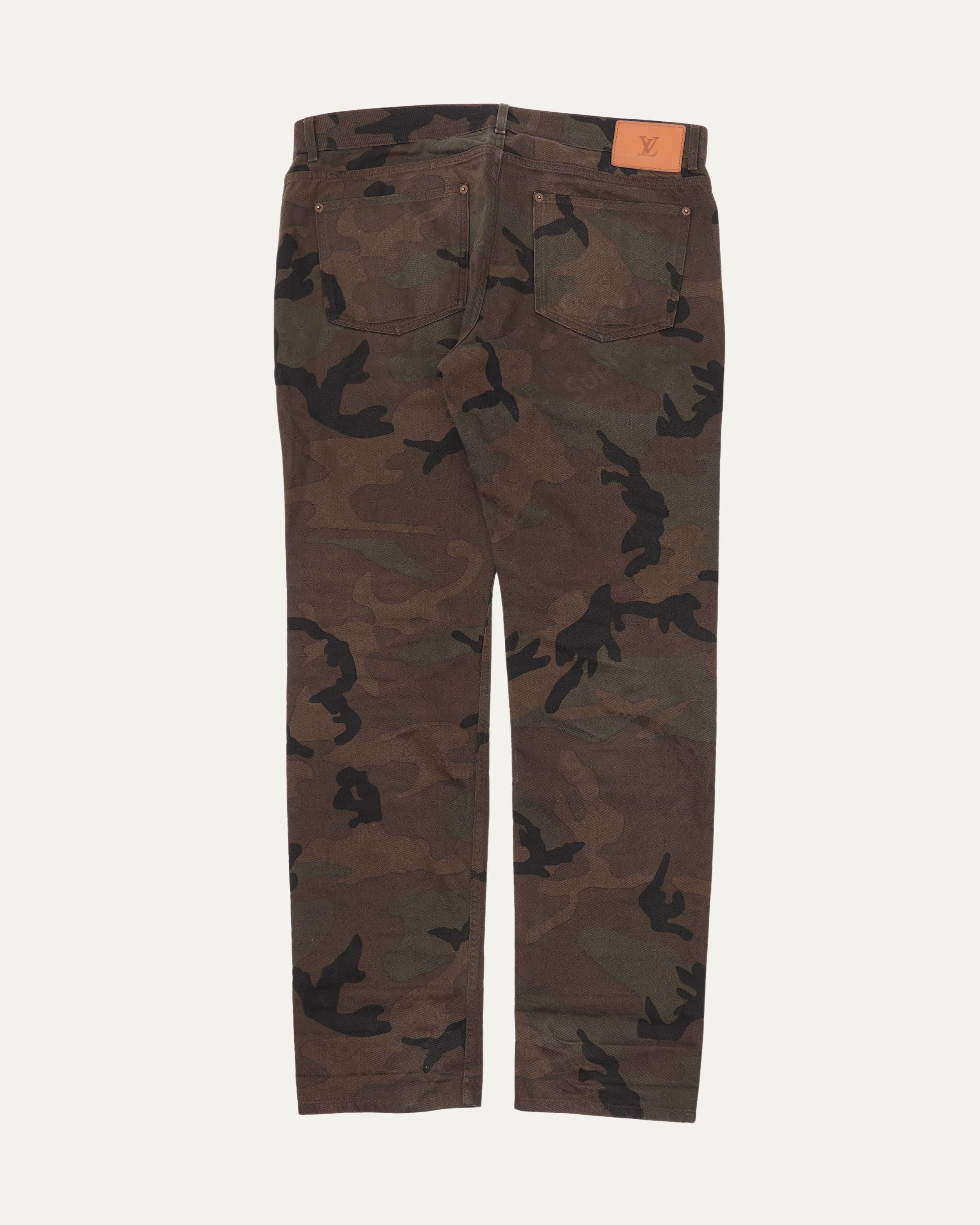 Supreme Jacquard Camouflage Monogram Jeans