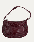 Vine Ball Embellished Patent Leather Handbag
