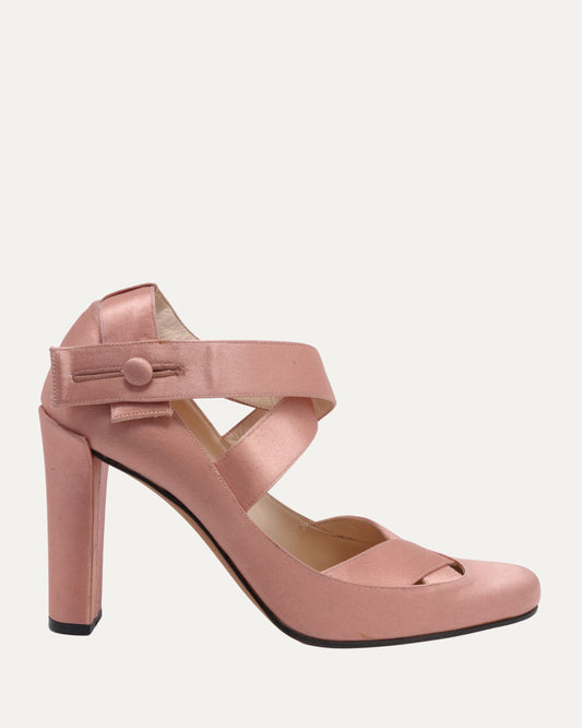 Tom Ford Era FW 2001 Satin Ballerina Mary Jane Heels