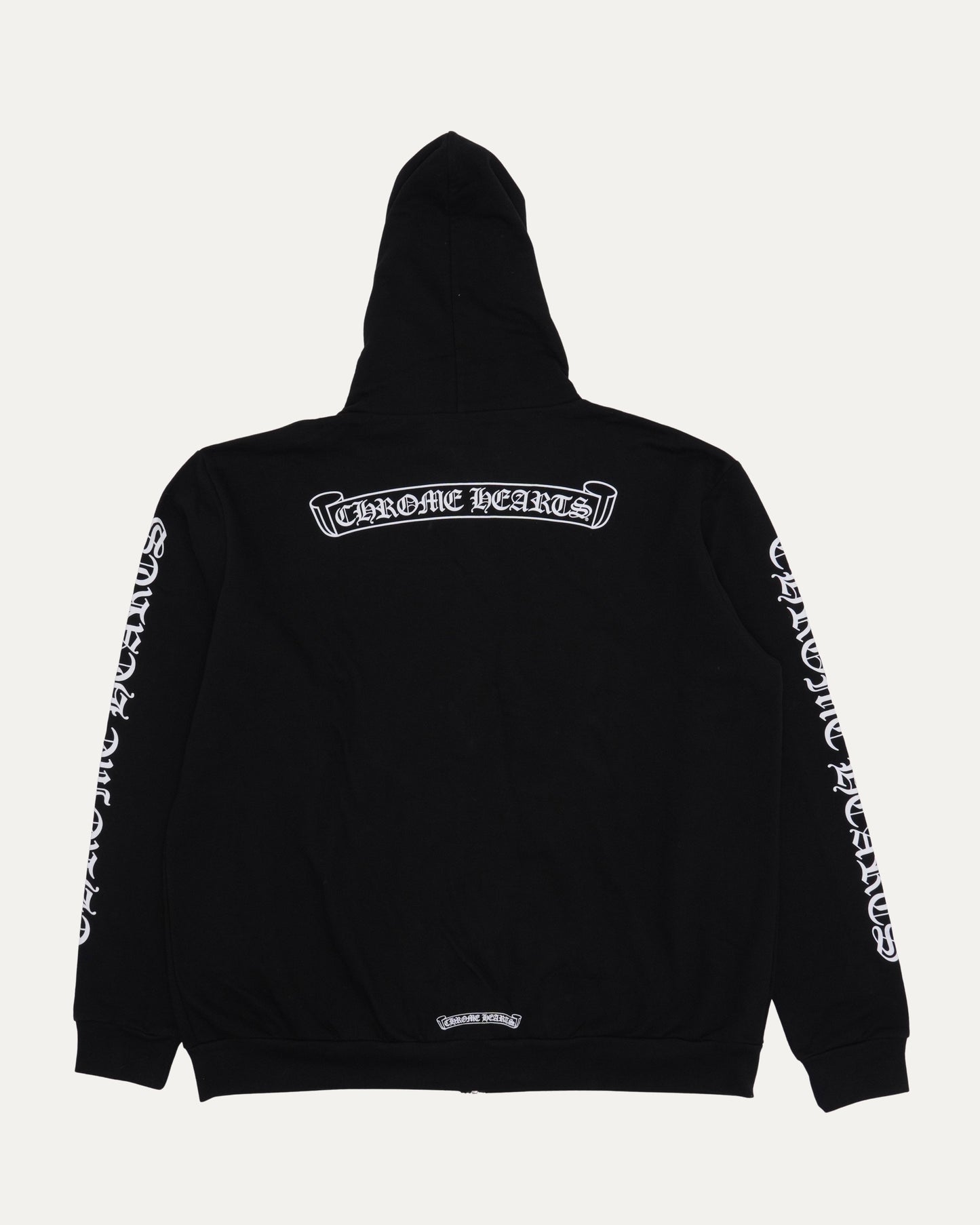 Scroll Logo Spellout Zip Up Hoodie