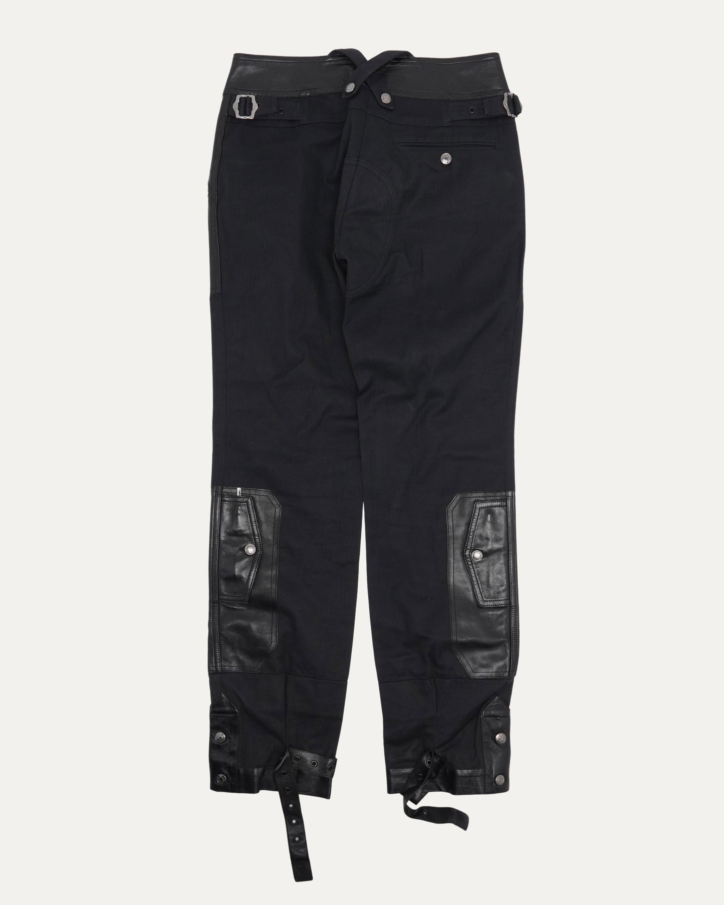 FW 2003 Leather And Cotton Trousers