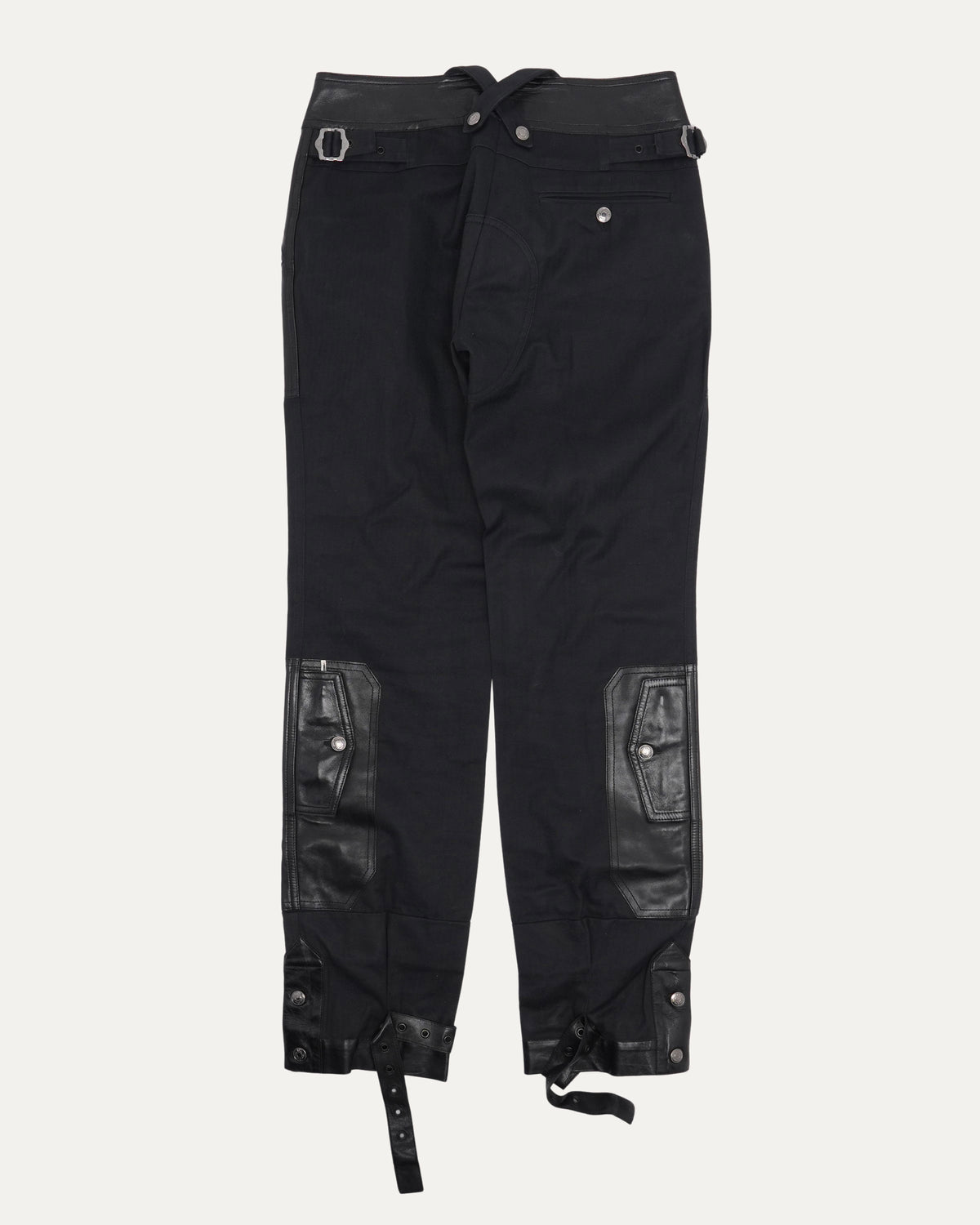 FW 2003 Leather And Cotton Trousers