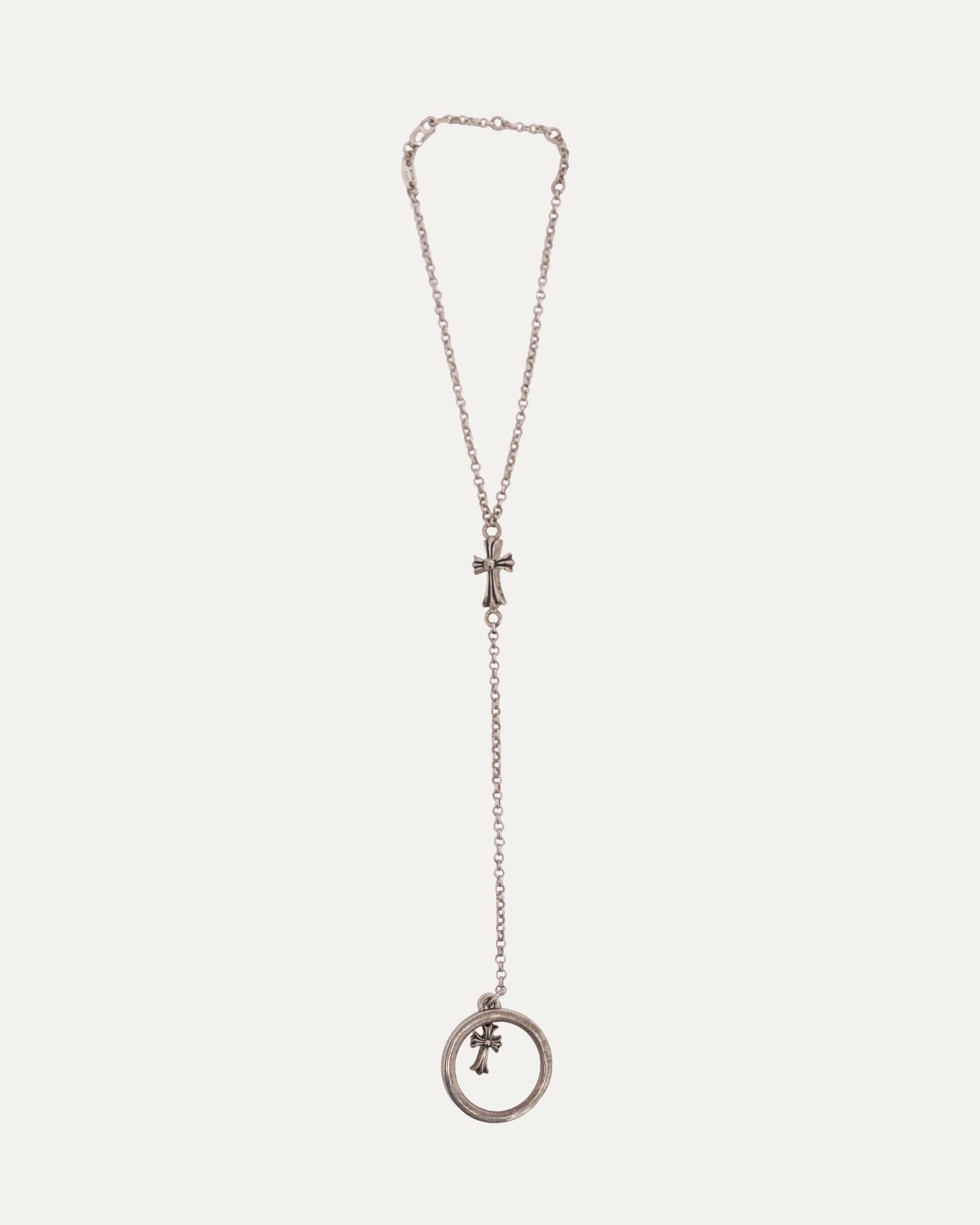 Ring & Cross Charm Hand Chain Bracelet