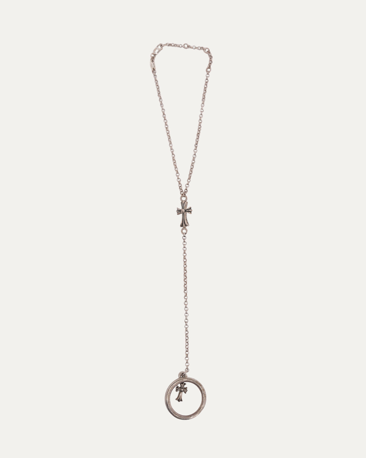 Ring & Cross Charm Hand Chain Bracelet