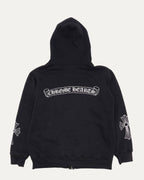 Vintage Scroll Logo Thermal Lined Zip Up Hoodie