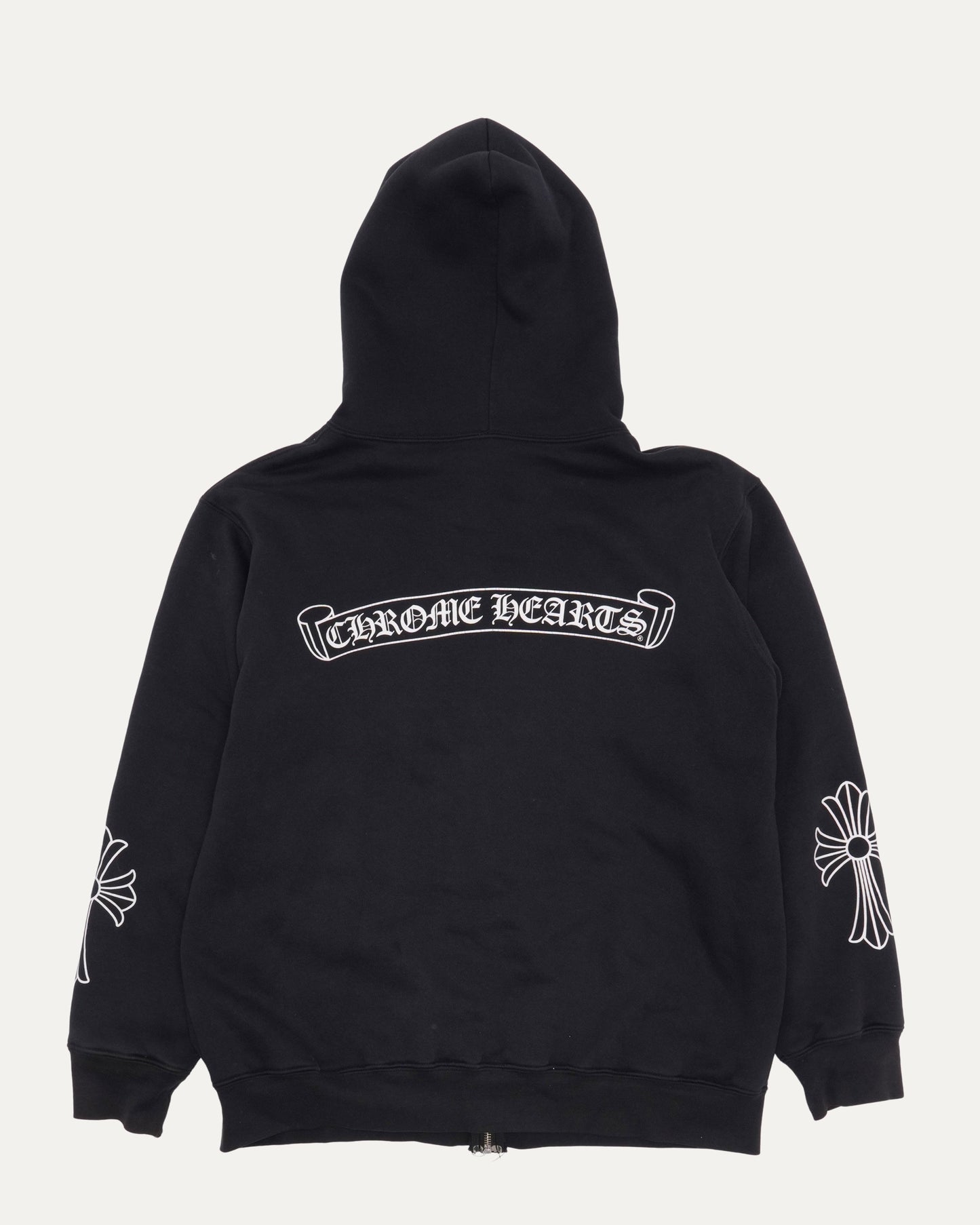 Vintage Scroll Logo Thermal Lined Zip Up Hoodie