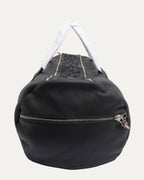 Leather Cross Patch Duffle Bag