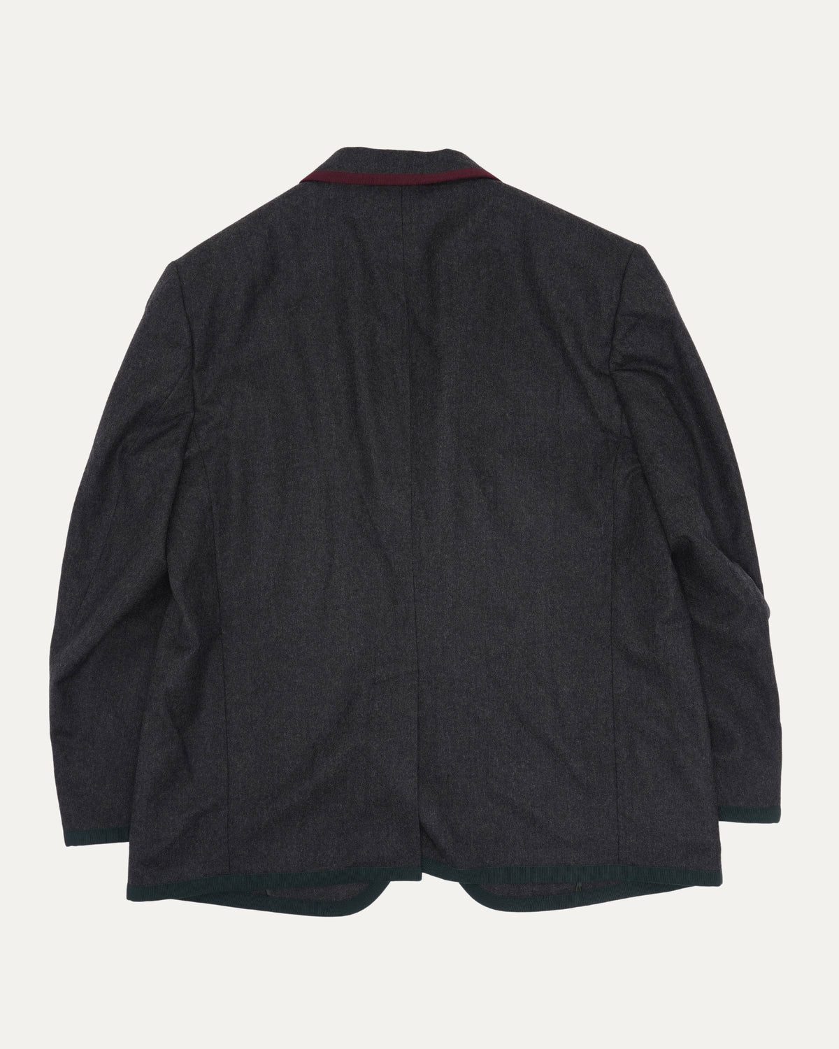 Contrast Trim Wool Blazer