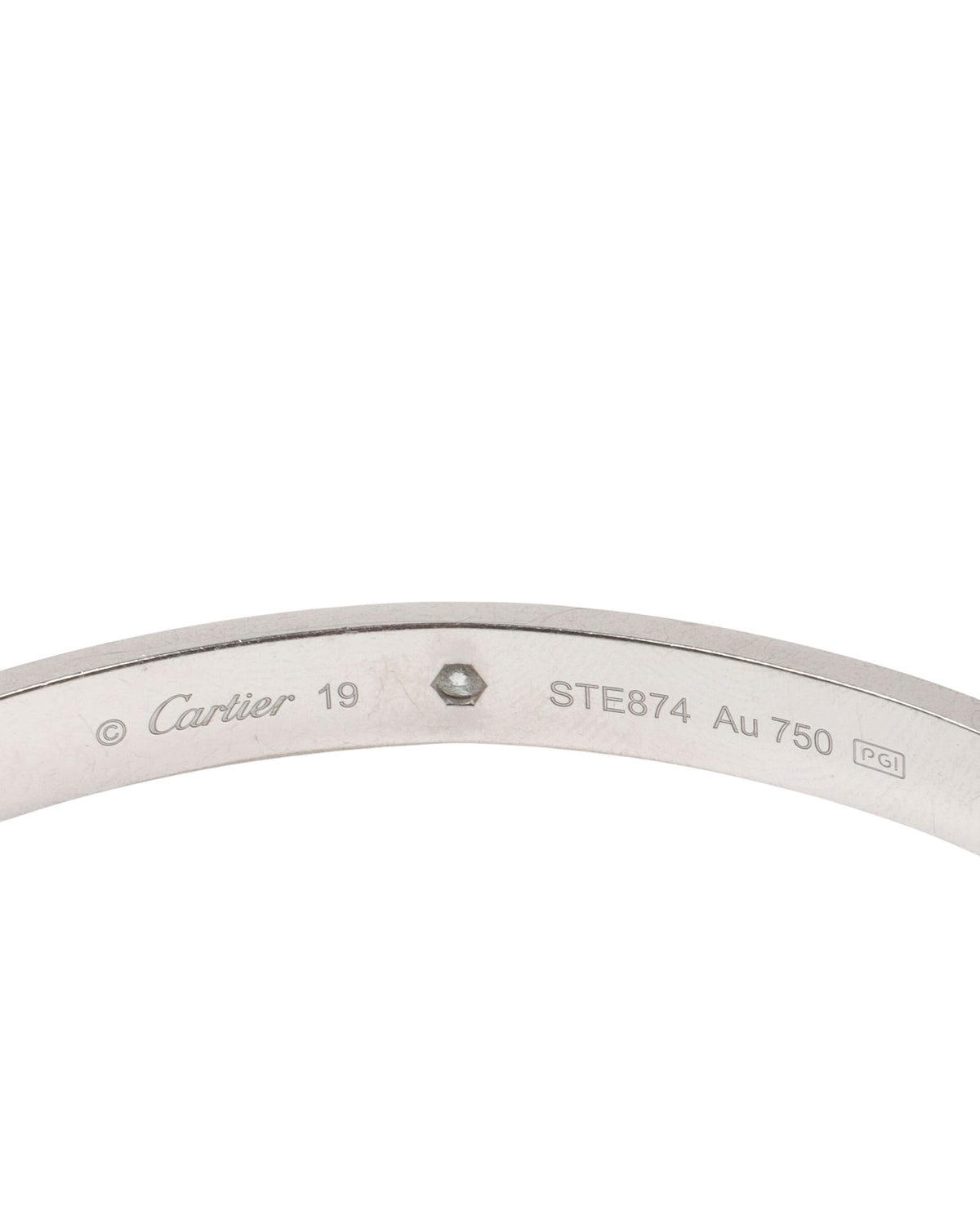 Engraved Diamond Love Bracelet
