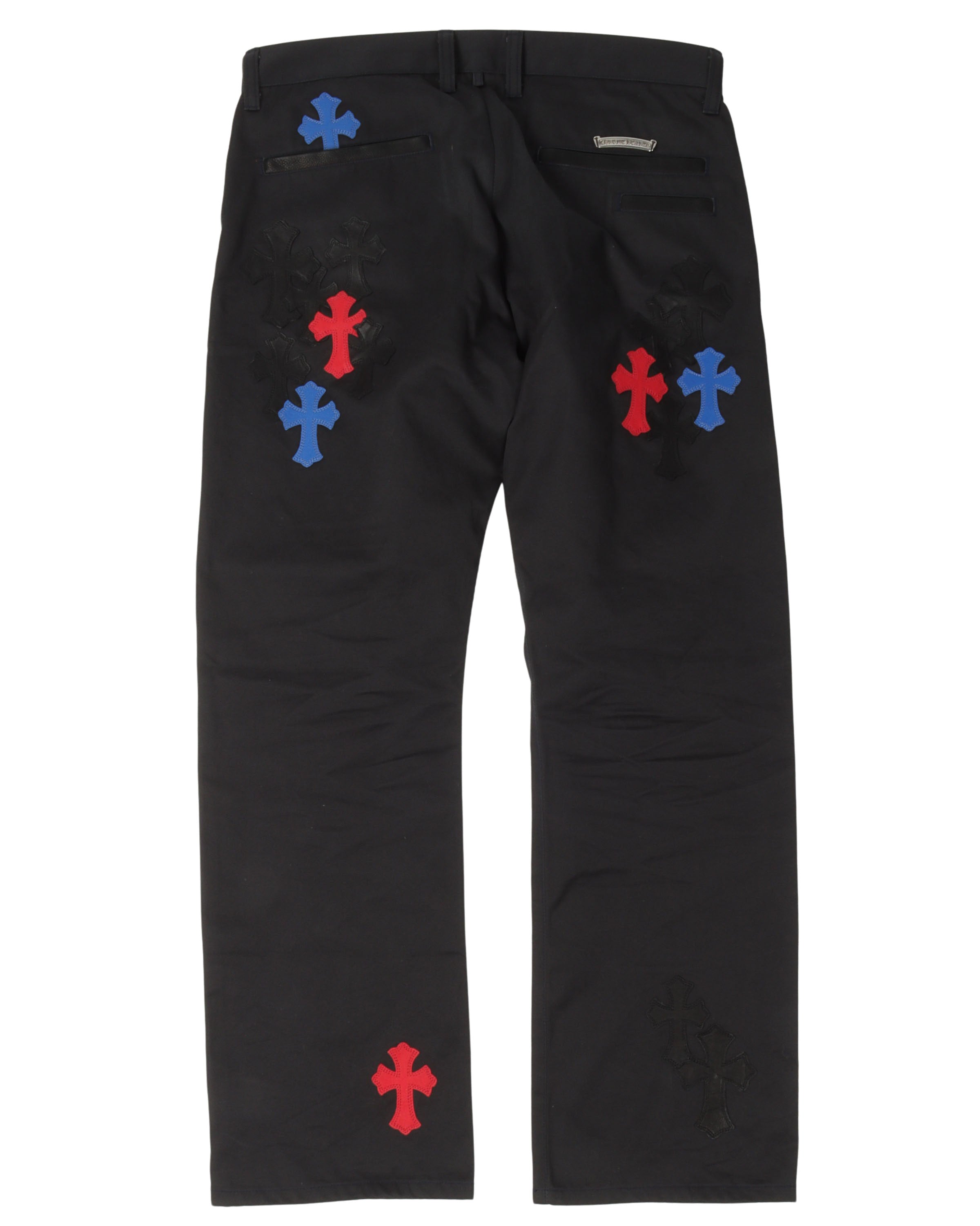 Multicolor Cross Patch Chino Pants