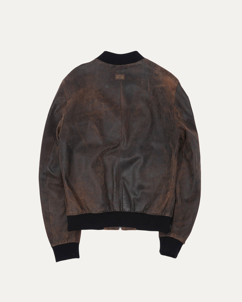 Leather Bomber Jacket