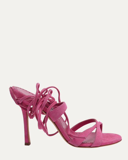 Suede Lace Up Heels