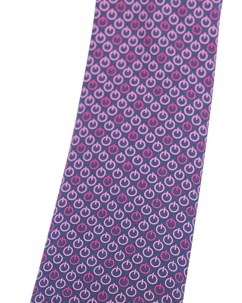 Power Logo Printed Silk Tie