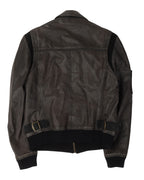 Leather Bomber Jacket