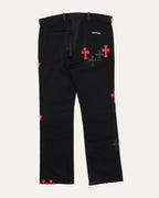 Fleur Knee Cross Star and Dagger and Patch Jeans