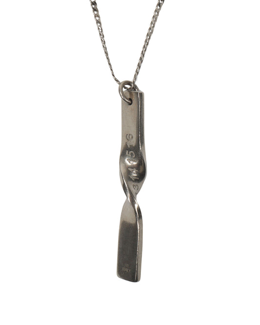 Twisted Number Logo Bar Necklace