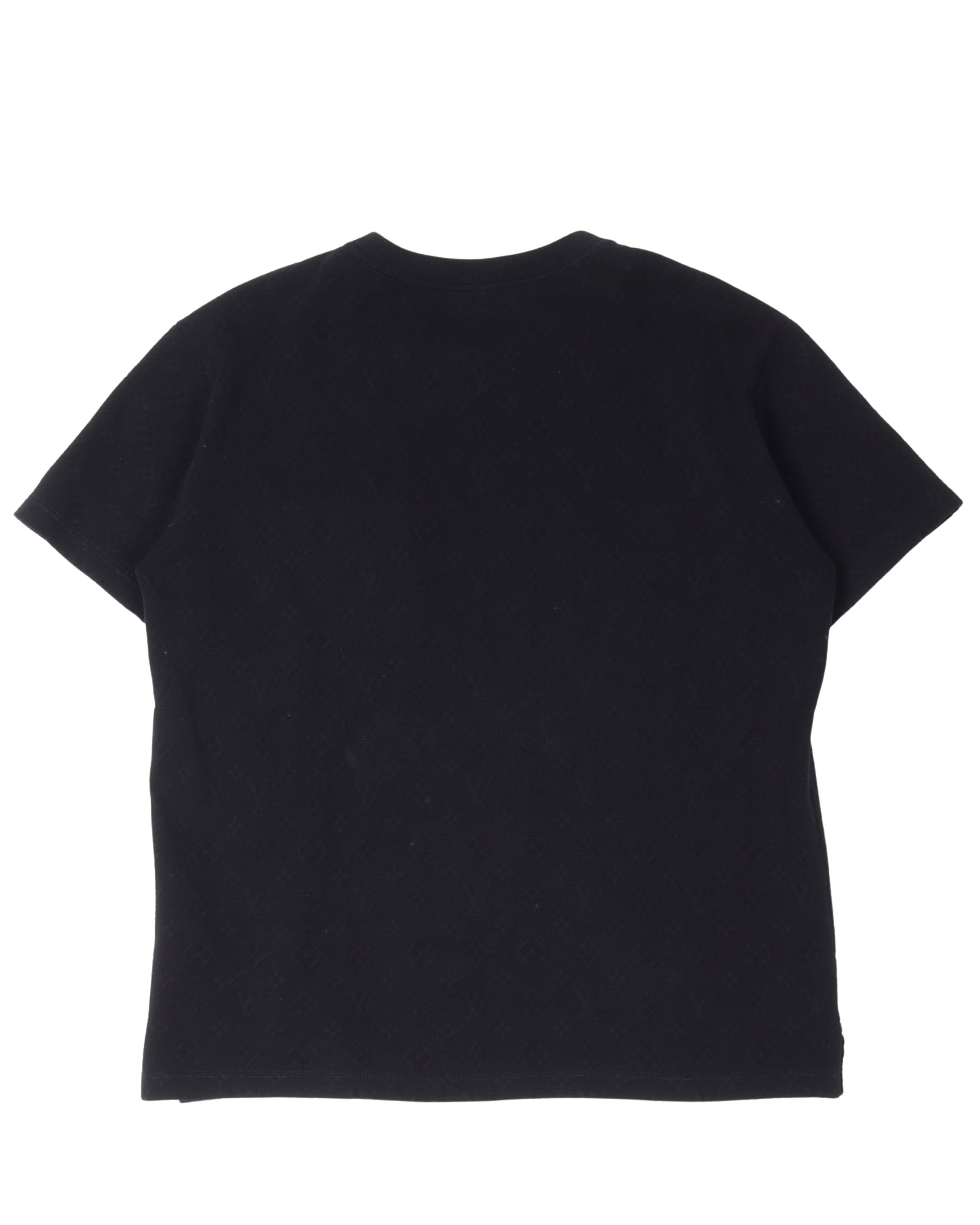 Louis Vuitton Monogram Pocket Knit T-Shirt Dress Night Blue. Size S0