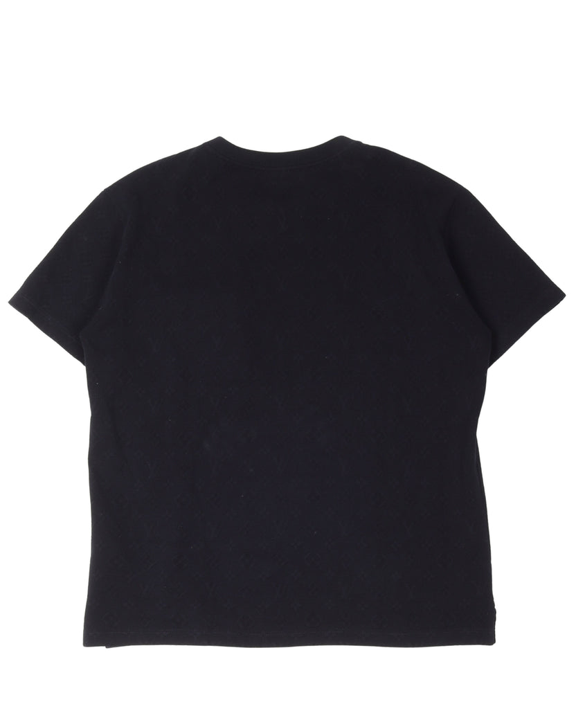 Knit Jacquard Monogram Pocket T-Shirt