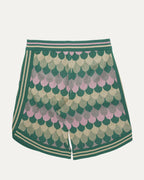 Lamé Wave Jacquard Wool Short