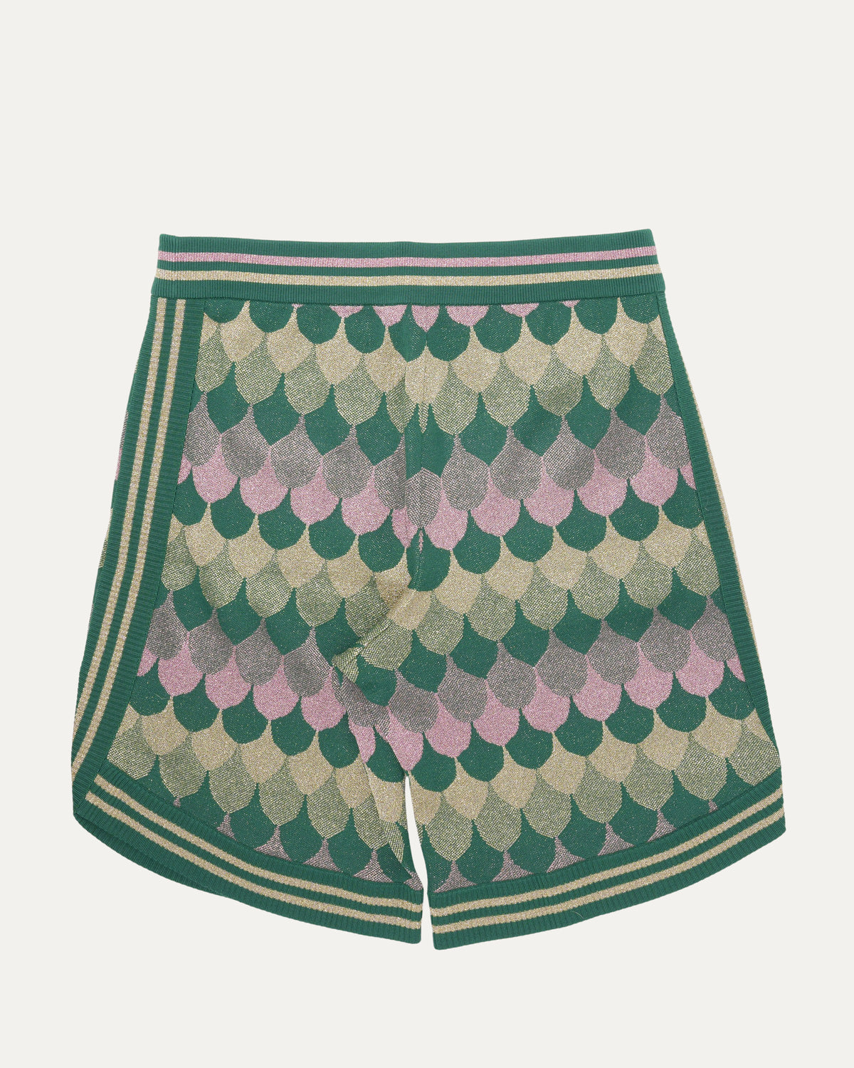 Lamé Wave Jacquard Wool Short